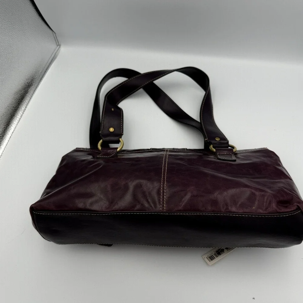 Apt. 9 Shoulder Bag Womens Plum Purple Faux Leather Brass Hardware Y2K Aesthetic